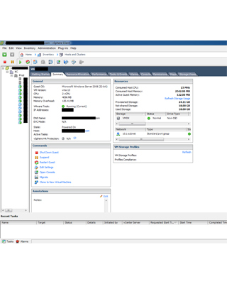 VMware Configuration and VirtualCenter Server